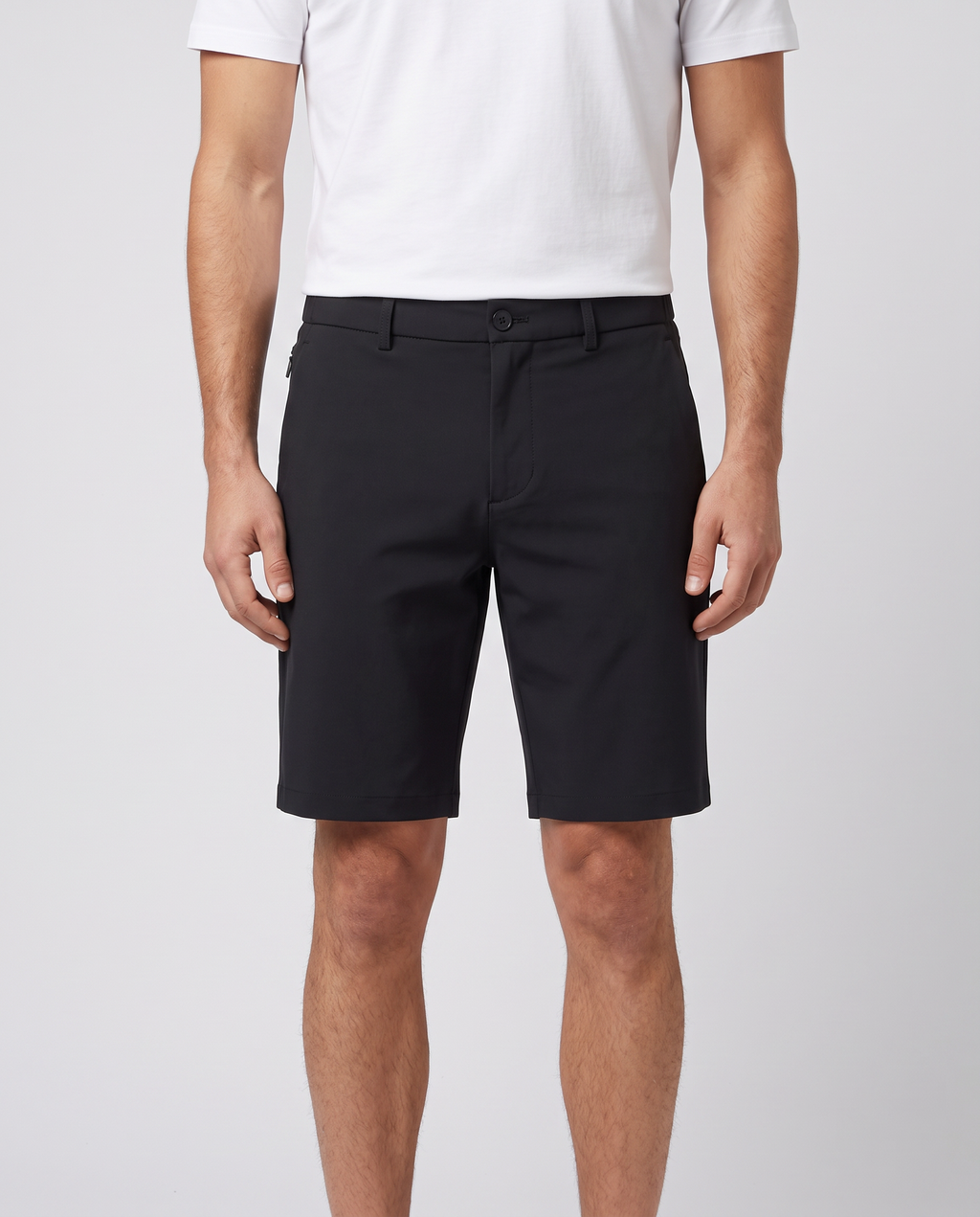 BOSS Green S_Phoenix Pro Black Shorts — on model