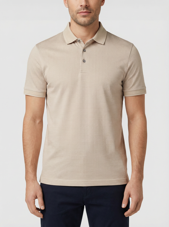BOSS Black H-Parlay 242 Open Beige Polo Shirt
