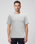 Men's Berghaus White Geo-Mountaintry Essential T Shirt — on model