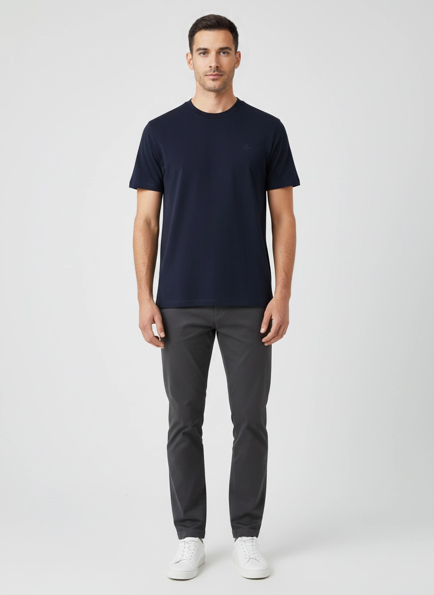 Mens Jacob Cohen Dark Blue T Shirt on model