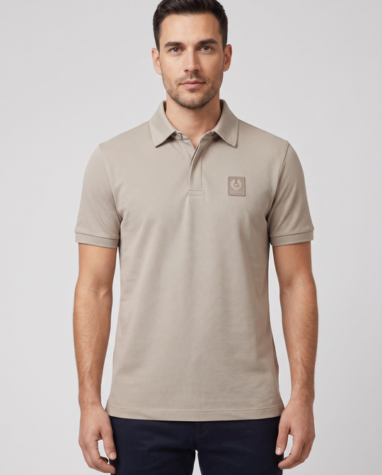 Mens Belstaff Curator Polo Concrete Polo Shirts