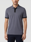 BOSS Black H-Parlay 238 Open Blue Polo Shirt - Model Shot