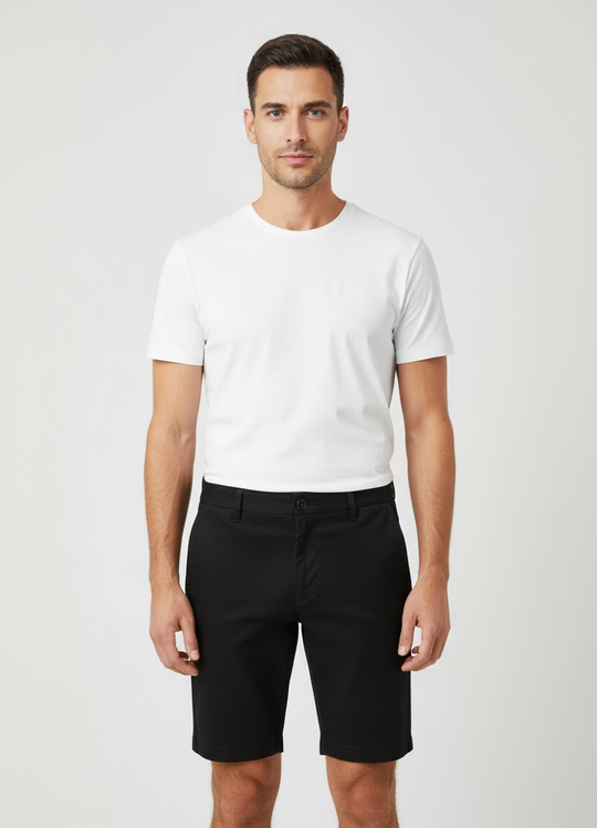 Mens BOSS Black H-Slice-Shorts1 Black Slim Fit Chino Shorts