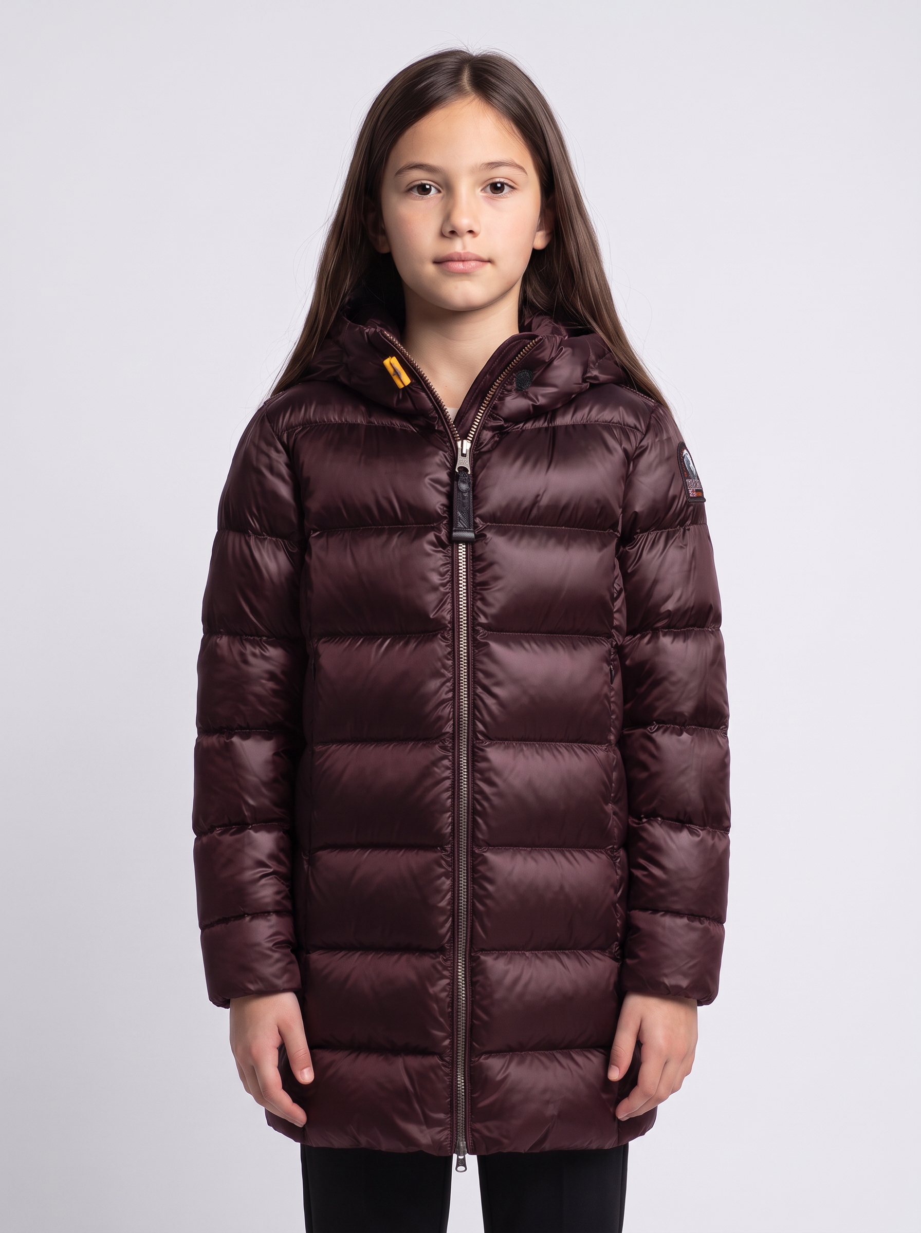 Girls Parajumpers Marion Jacket in Bordeaux — on model