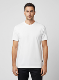 Men's BOSS Black P-Tiburt 152 White Short Sleeve T Shirt on model