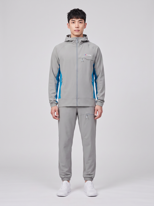 Men's Berghaus Wavertree Hooded Jacket & Wavertree Pant Grey Tracksuit Set