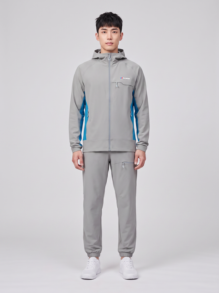 Men's Berghaus Wavertree Hooded Jacket & Wavertree Pant Grey Tracksuit Set