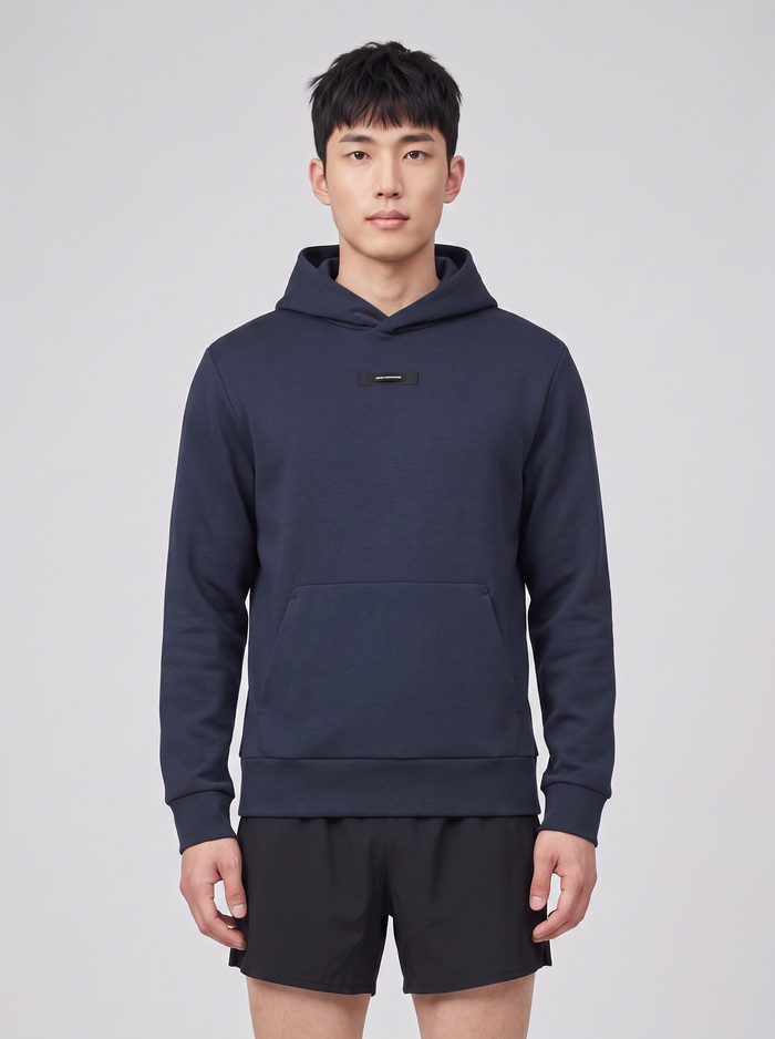 Men's On Running Navy Focus Tech Hoodie