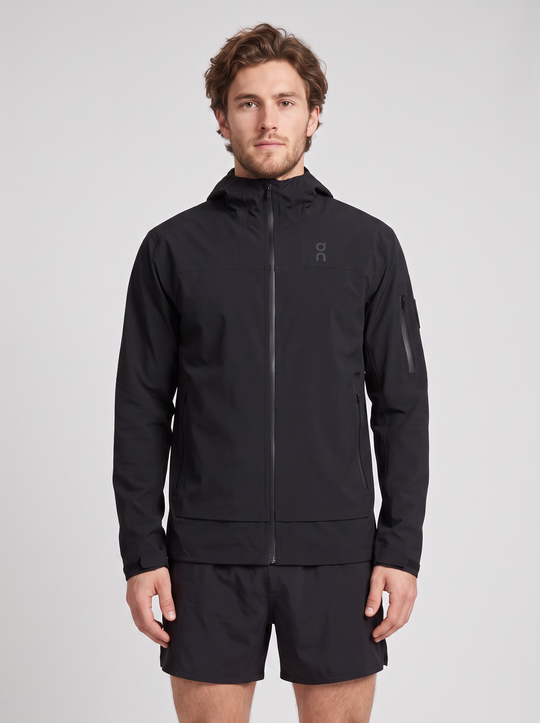 Men's On Running Black Trek Waterproof Jacket
