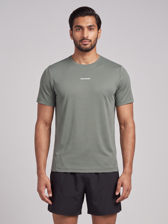 Mens Salomon SHKout CORE SS TEE Castor Gray T Shirt