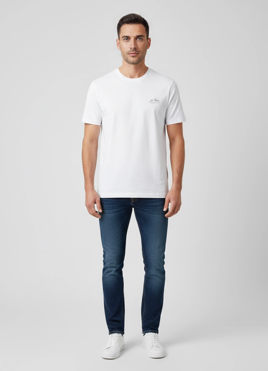 Mens Les Deux White Ben Globe T Shirt
