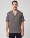 BOSS Black C-Neri Medium Purple Knitwear — on model
