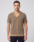 BOSS Black H-Lomare Medium Beige Knitwear — on model