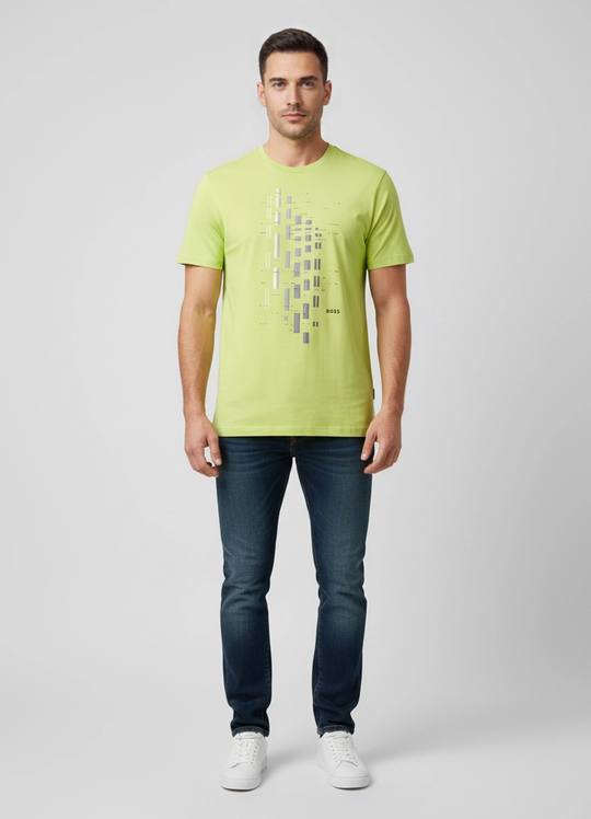 Mens BOSS Green Tee GRX Zone Light Pastel Green T Shirt