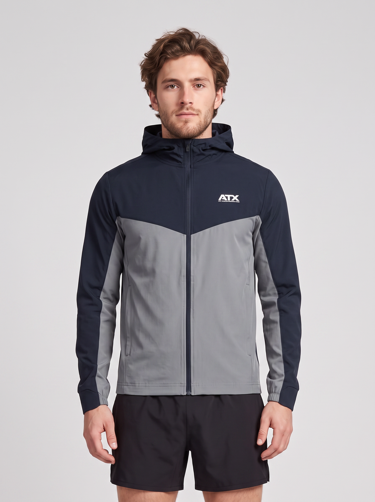 Men's ATX Boulder 2.0 Jacket In Navy/Dark Grey — on model