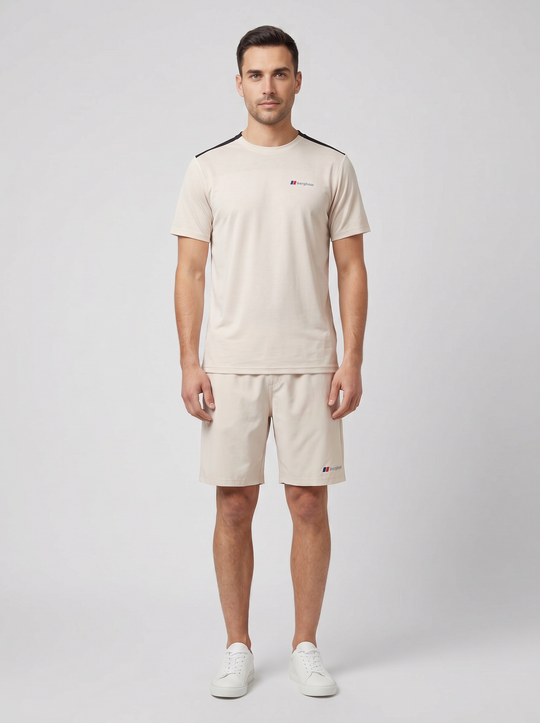 Men's Berghaus Grey Terrain Trek Tech T Shirt & Short Set