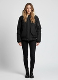 Women's Parajumpers Gobi Shearling Collar Bomber on model