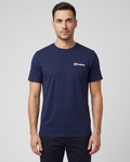 Men's Berghaus Dark Blue Front And Back T Shirt — on model