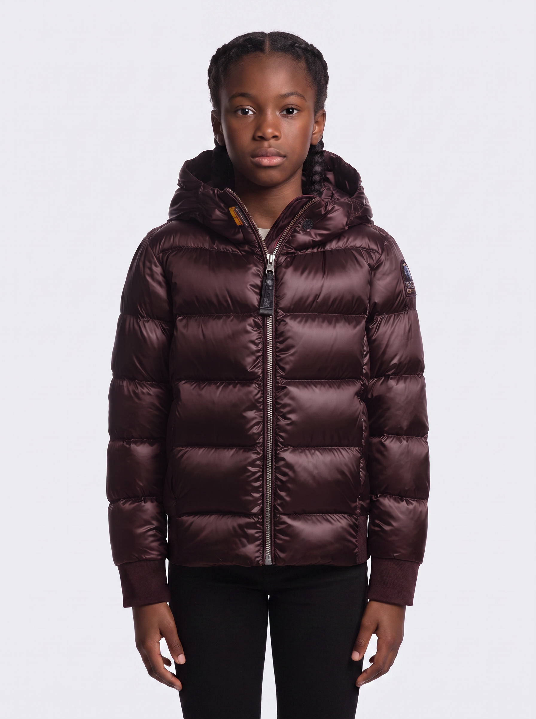 Girls Parajumpers Mariah Jacket in Bordeaux — on model