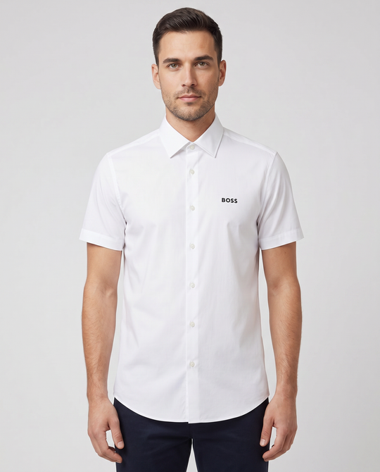 BOSS Black  P-HANK-K-SH-262 White Shirt