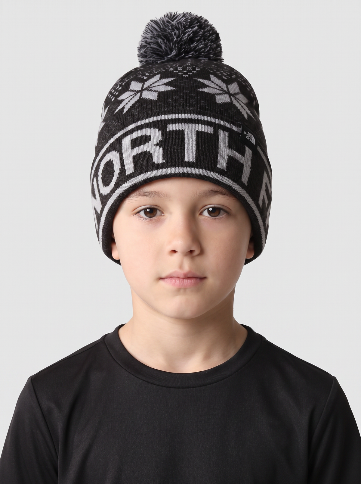 Unisex Kid's The North Face Black Ski Tuke — on model