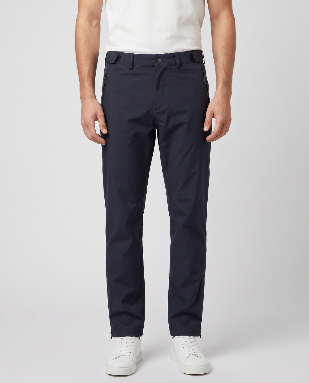 BOSS Green TR GOC Rank Dark Blue Trousers — on model