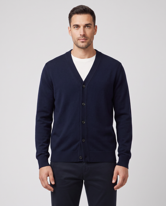 Mens Paul Smith Navy Cardigan Button Thru