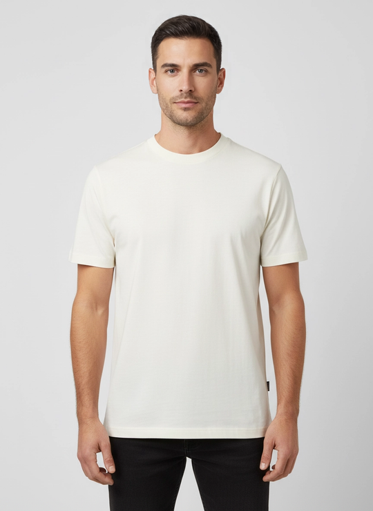 Men's Pal Zileri White Mercerised T Shirt