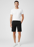 Men's Belstaff Black Rally Shorts on model
