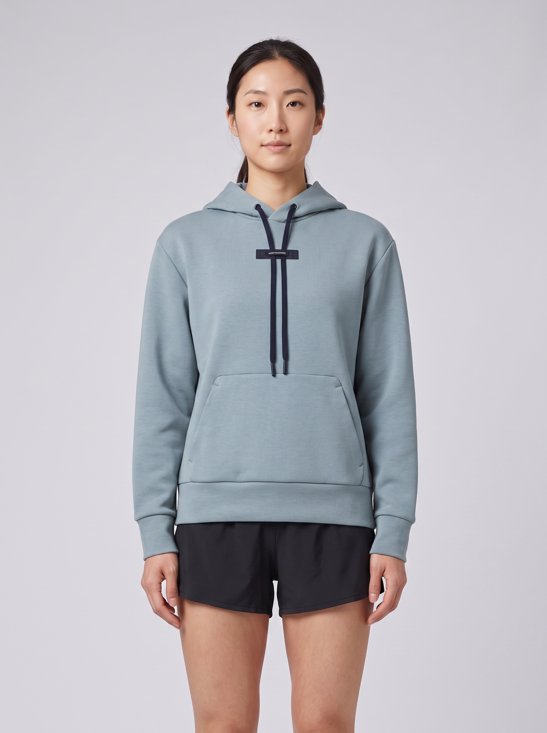 Women's On Running Focus Tech Hoodie 1 Agave — on model