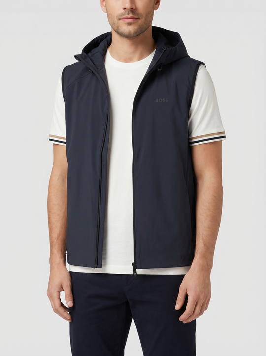 BOSS Green OW_Terrace Vest HD Dark Blue Gilets
