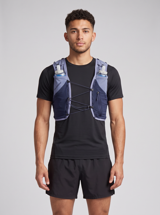 Salomon Unisex Martime Blue Sunny Lime Adv Skin 5 Running Vest Pack