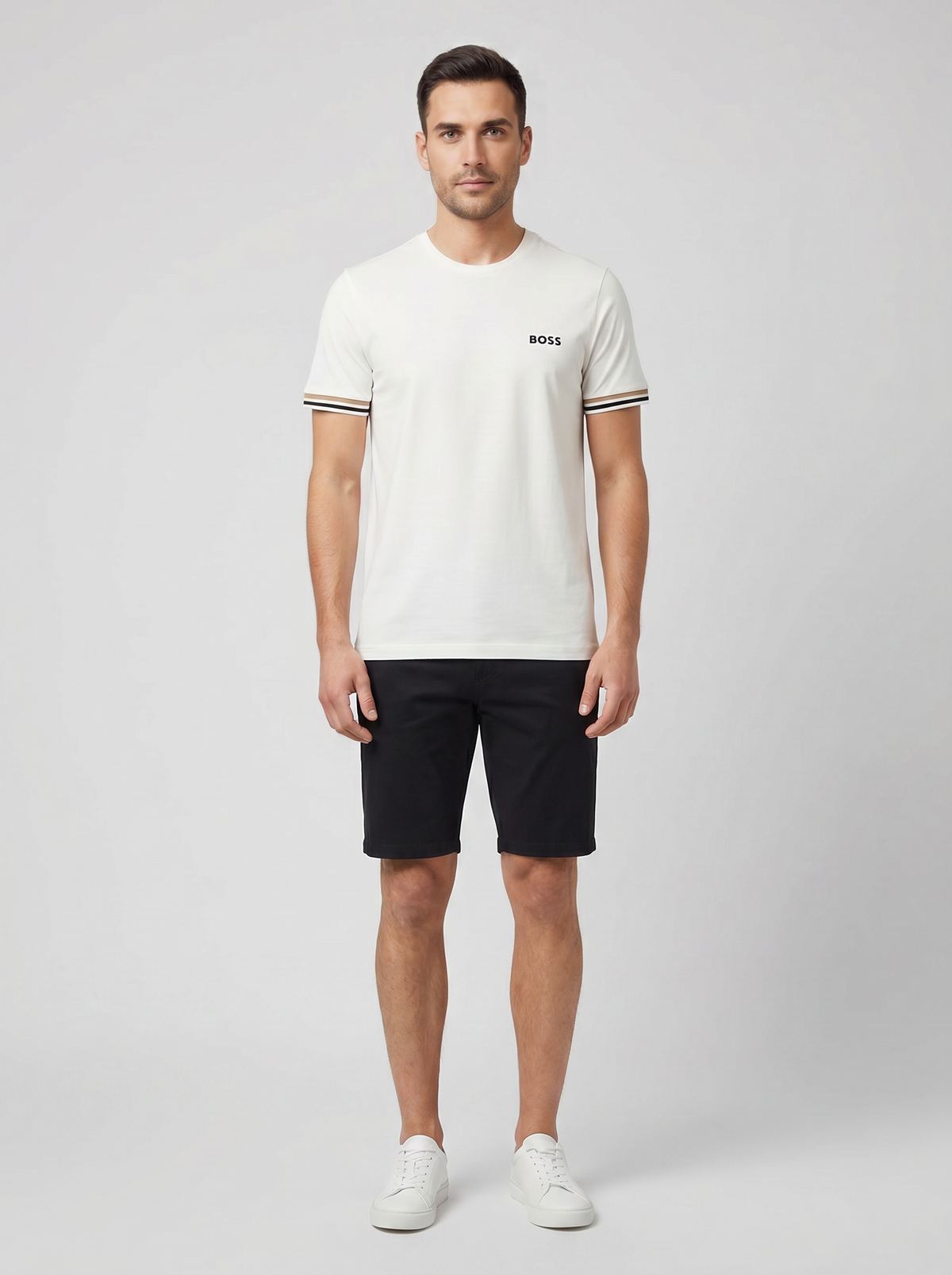BOSS Black H-Kane1-Shorts Black Shorts - Model Shot