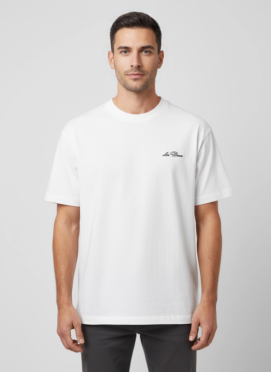 Mens Les Deux White Crew T Shirt