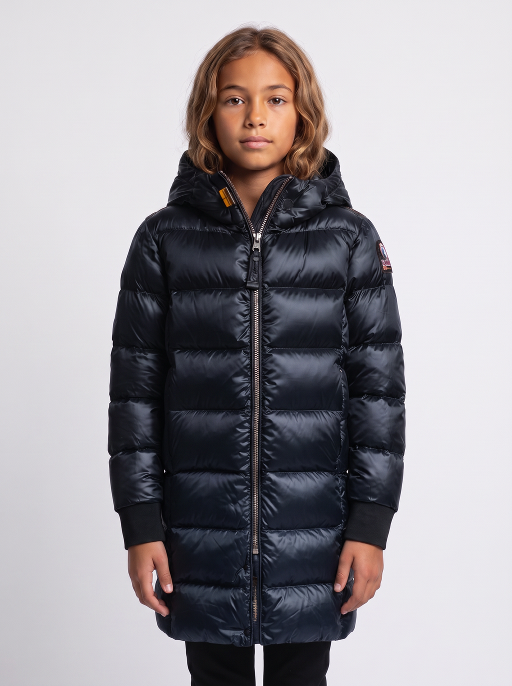 Girls Parajumpers Navy Marion Jacket — on model
