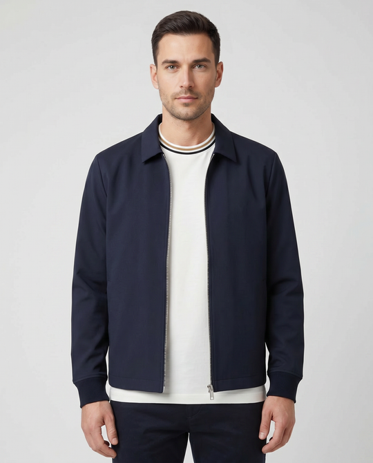 Mens Paul Smith ZIP FRONT JACKET Navy Sweatshirts