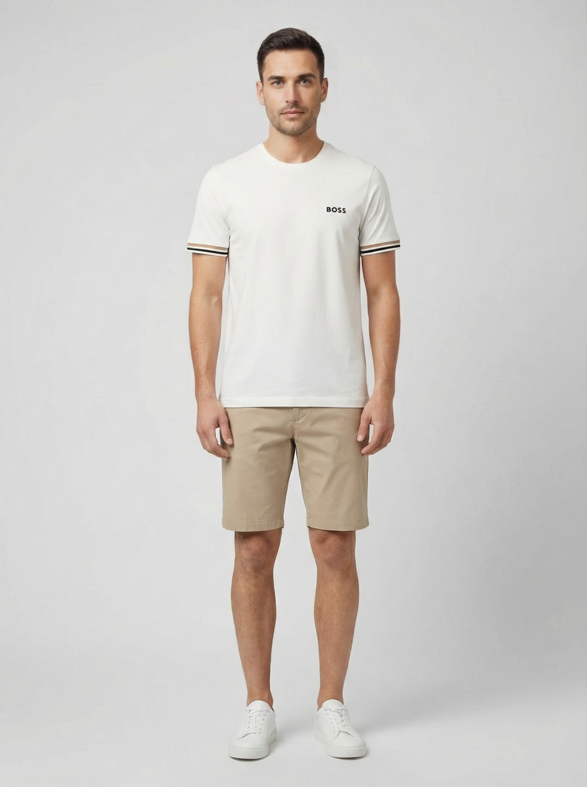 BOSS Green SH_Commuter TCL Light/Pastel Green Shorts - Model Shot