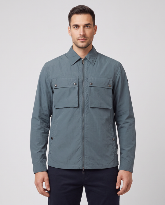 Mens Belstaff Tourer Overshirt Petrol Overshirts