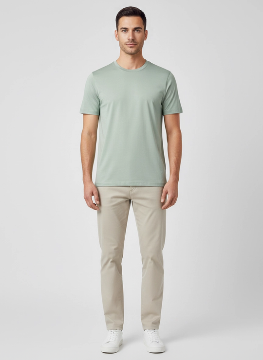 Men's Gran Sasso Green Mercerised T Shirt
