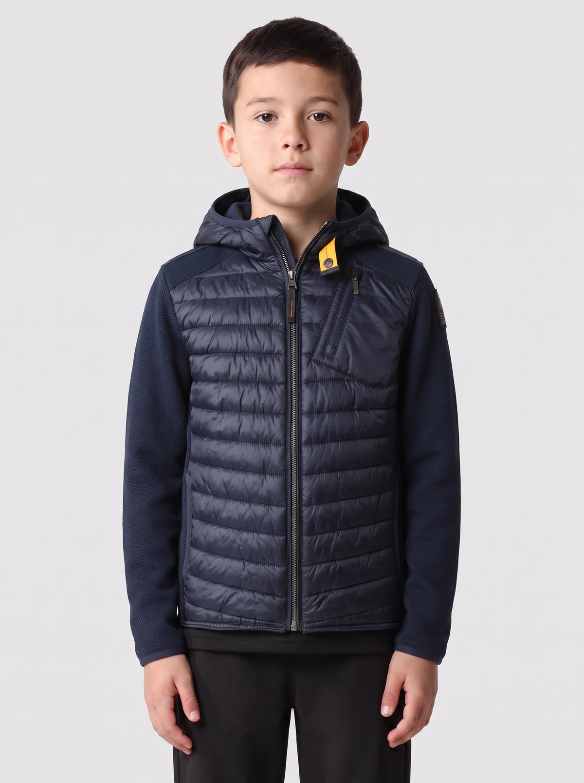 Boys Parajumpers Nolan Jacket in Blue Navy — on model