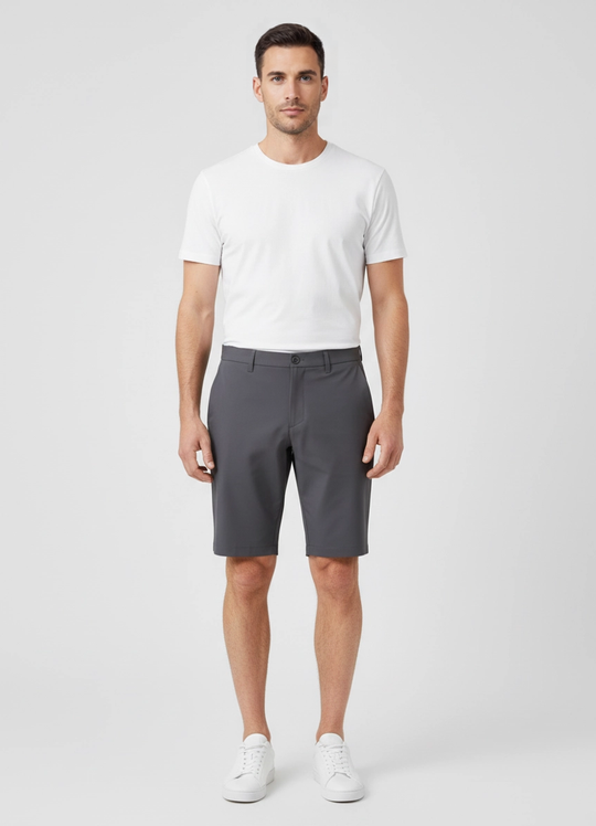 Men's BOSS Green S Commuter Slim Fit Charcoal Shorts