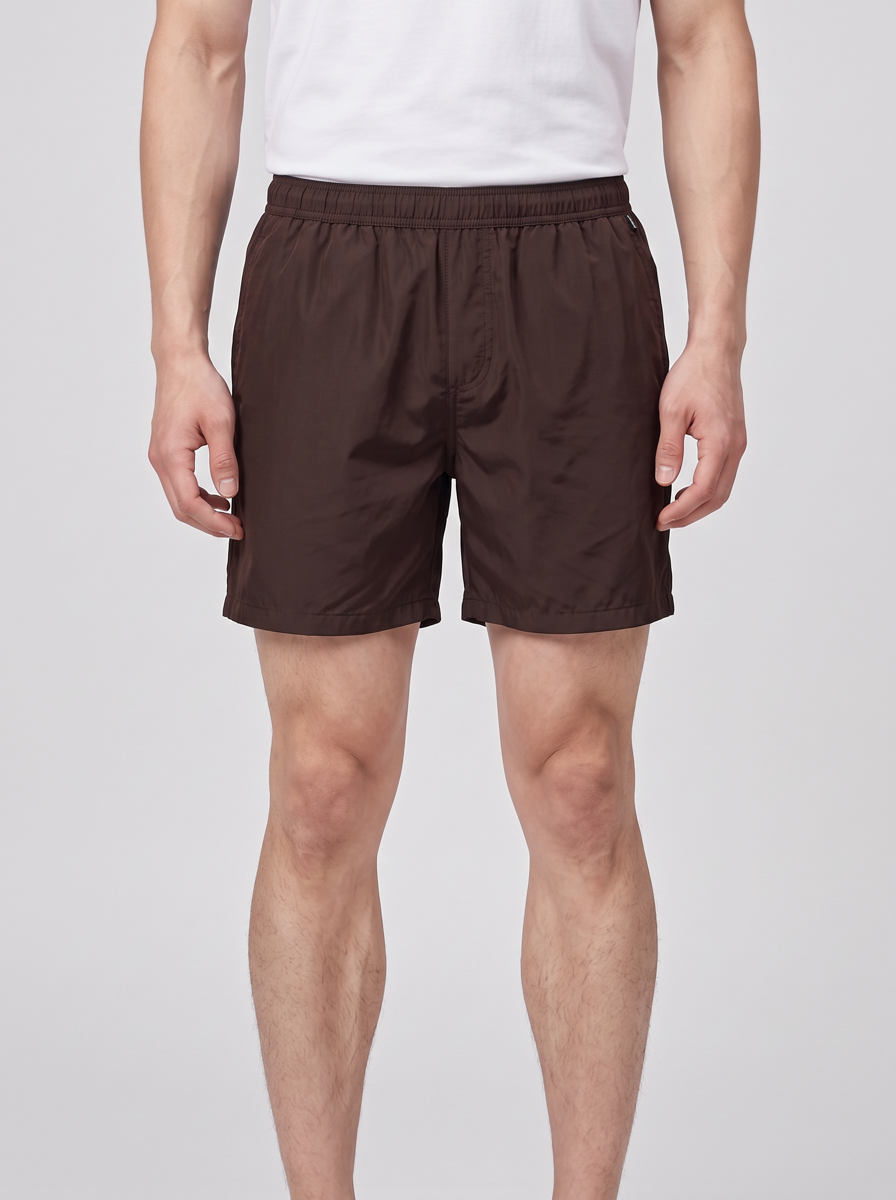 Men's Catini Baratti Versatile Shorts in Chocolate — on model