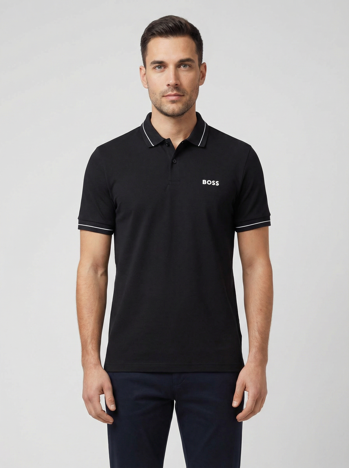 BOSS Green PL_Member Dark Blue Polo Shirt - Model Shot