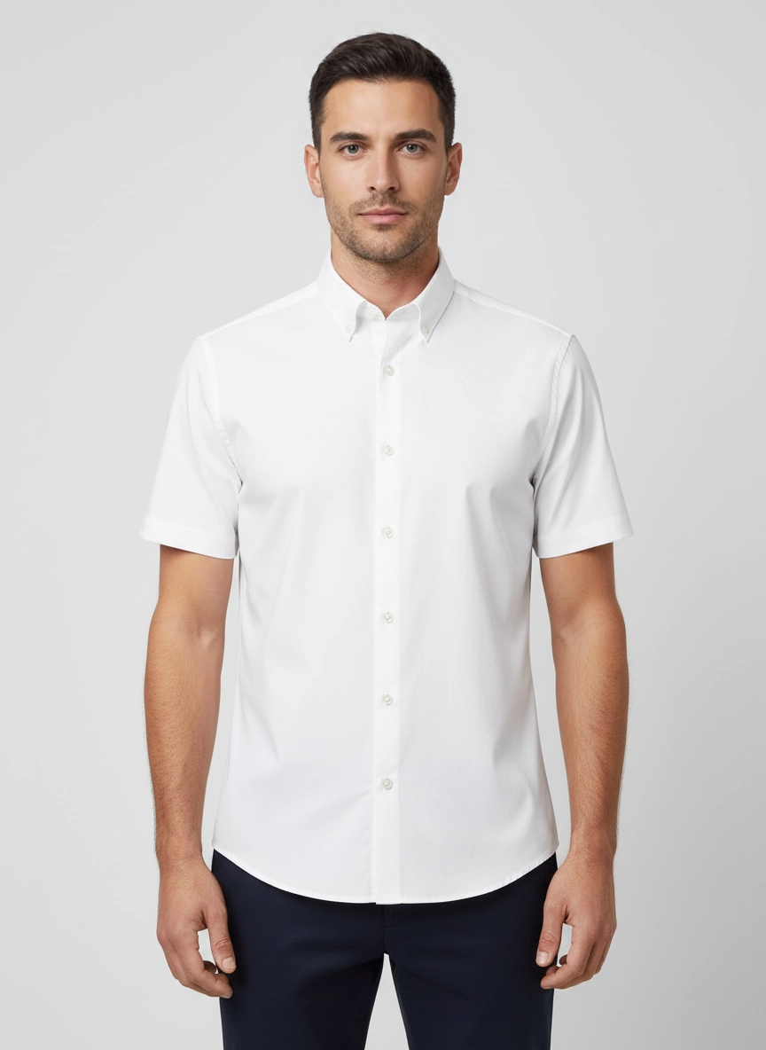 Mens Belstaff Short Sleeve Street  White T Shirts on model