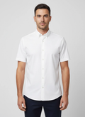 Mens Belstaff Short Sleeve Street  White T Shirts on model