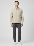 Mens Belstaff Grid  Dark Sand Overshirt on model