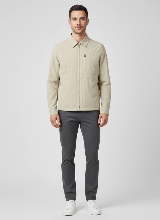 Mens Belstaff Grid  Dark Sand Overshirt