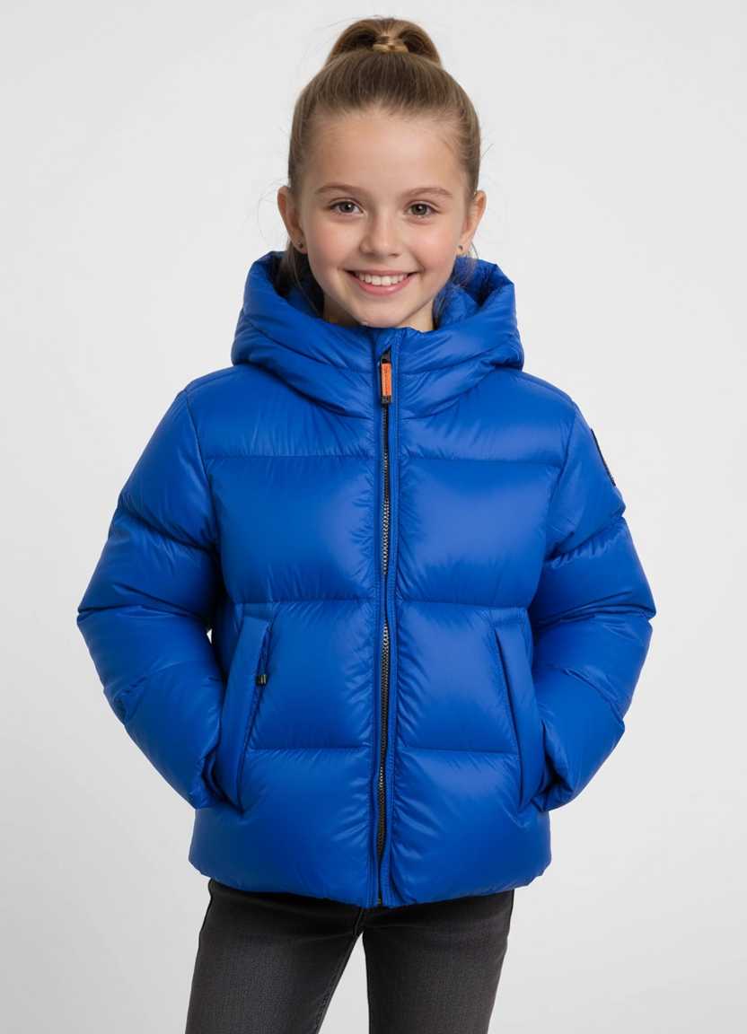 Girls Parajumpers Kos Blue Anya Jacket on model