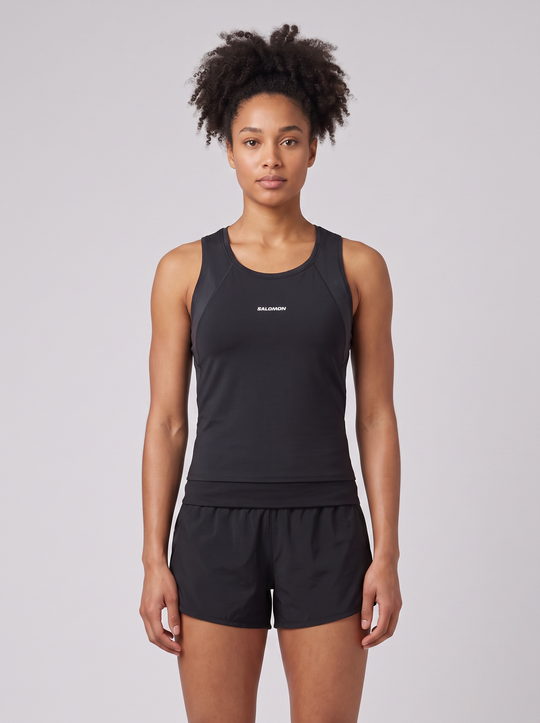 Womens Salomon Shakeout Bliss Tank in Black