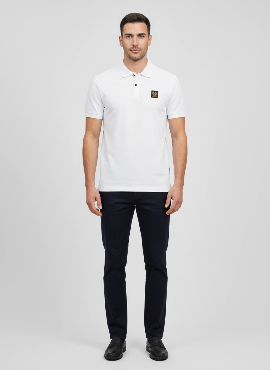 Mens Belstaff B&T White Polo Shirts